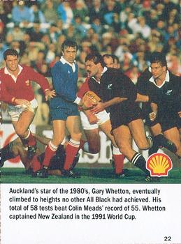 1992 Shell Rugby Greats #22 Gary Whetton Front